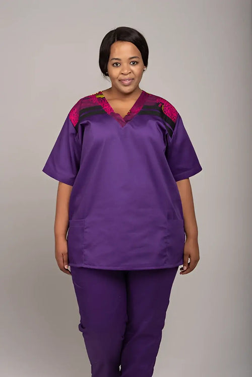 African Print -V neck - Zamani Range - Scrubs