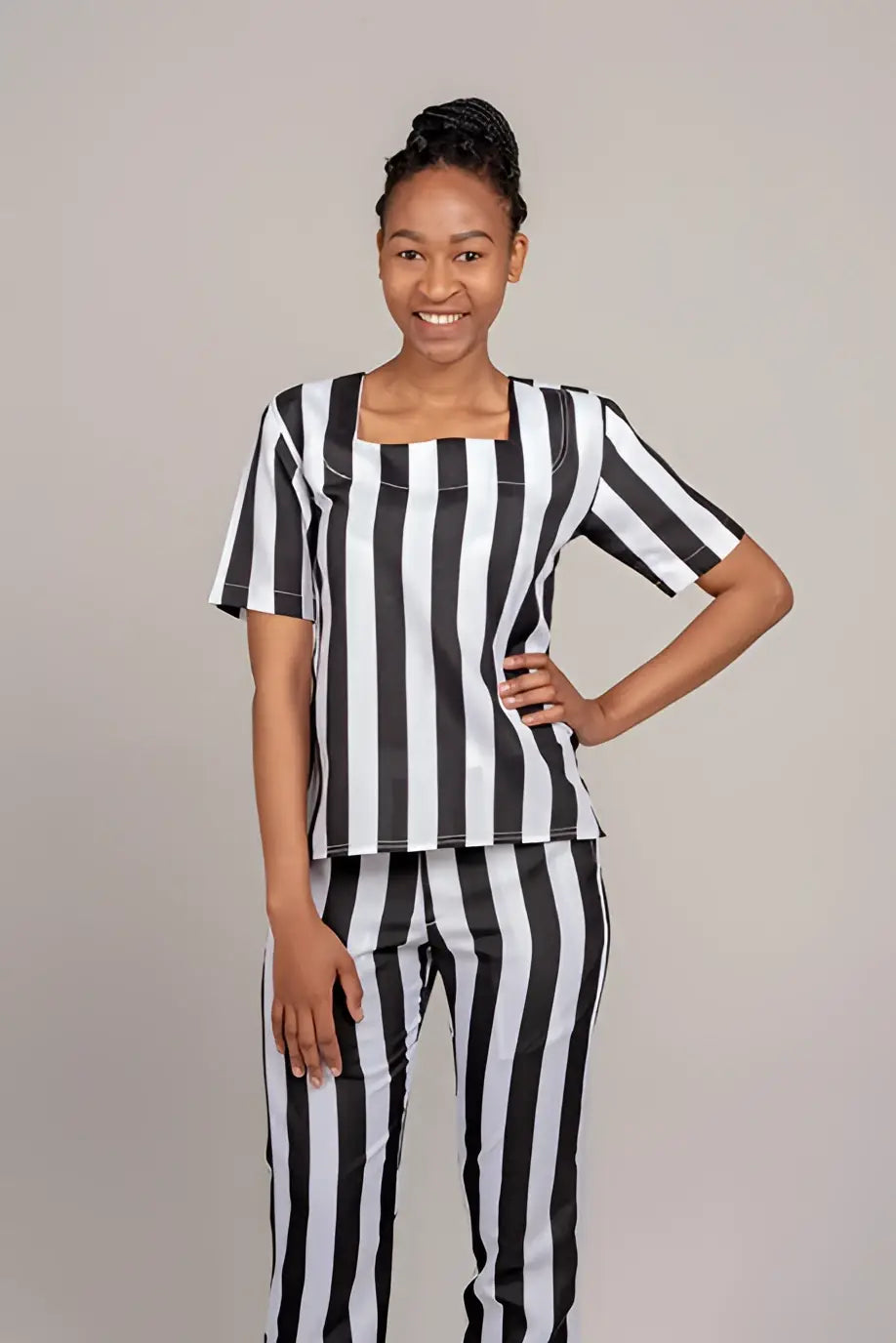 sqaure neck scrubs with trimmings-Zihle range - Scrubs