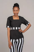 Square neck scrubs with trimmings-Zihle range - Scrubs